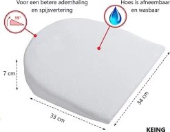Reflux Kussen ROND – Hellend Kussen – Matrasverhoger – Wigkussen – Zwangerschapskussen – Zijslaapkussen – Slaapkussen Baby – Voedingskussen – Hoofdkussen Baby – Anti Reflux – Verhogend Kussen Baby – Kraamcadeau