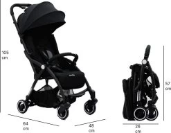 Hamilton By Yoop S1 Plus Buggy – Nieuw En Hoger 2023 Model – Premium Budget Stroller Met One Hand Folding Technologie – Zwart/Antraciet – Lichte, Verstelbare En Wendbare Kinderwagen Met Vele Gemakken -Babyproducten 1200x931 3