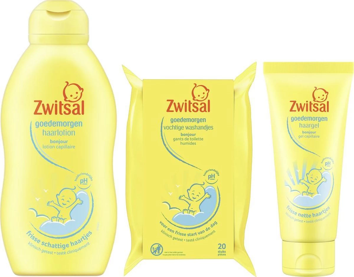 Zwitsal Baby - Washandjes + Haarlotion + Haargel - Combi Pack 3 Zwitsal Baby - Washandjes + Haarlotion + Haargel - Combi Pack