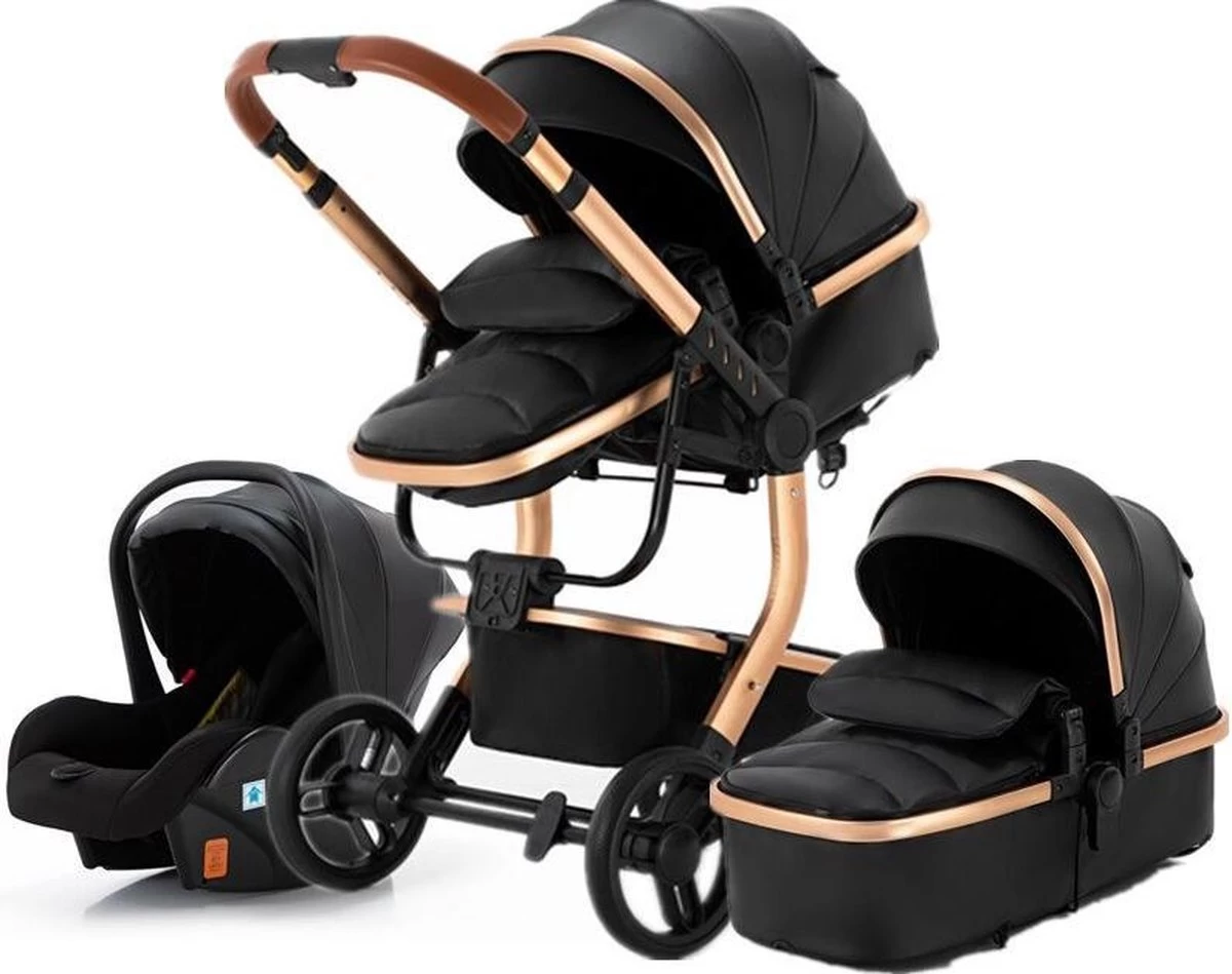 Merkloos BrightWise Luxe Kinderwagen 3 In 1 Van Voldoet Aan Alle Europese Veiligheidscertificaten - Wandelwagen - Kinderwagen 3-in-1 Incl Autostoel - Kinderwagen Maxi Cosi – Buggy 3 In 1 - Newborn - Zwart 3 Merkloos BrightWise Luxe Kinderwagen 3 In 1 Van Voldoet Aan Alle Europese Veiligheidscertificaten - Wandelwagen - Kinderwagen 3-in-1 Incl Autostoel - Kinderwagen Maxi Cosi – Buggy 3 In 1 - Newborn - Zwart