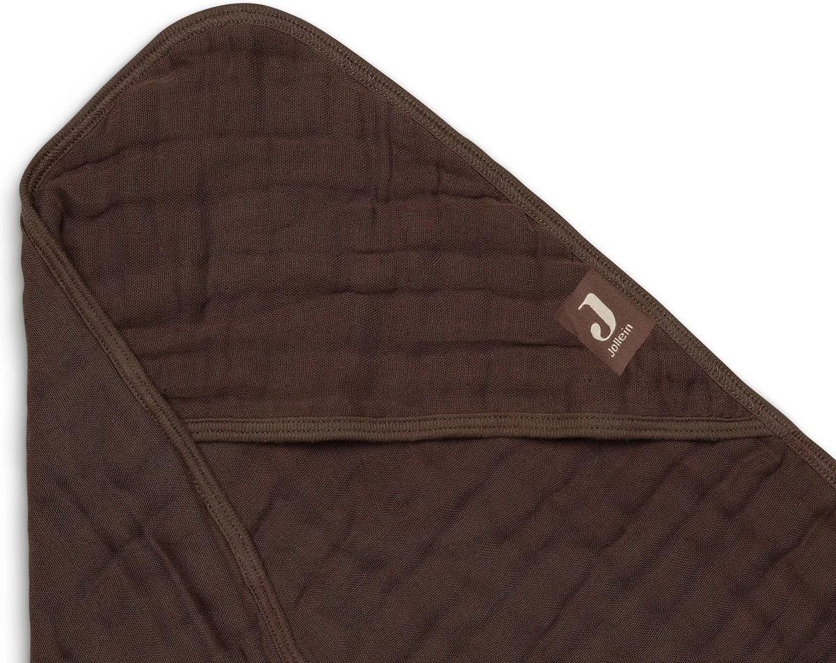 Jollein Badcape Wrinkled 75x75cm - Nougat 10 Jollein Badcape Wrinkled 75x75cm - Nougat - Afbeelding 8