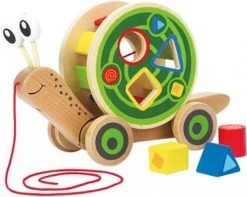 Hape Houten Walk-A-Long Slak Trekdier -Babyproducten 1200x959