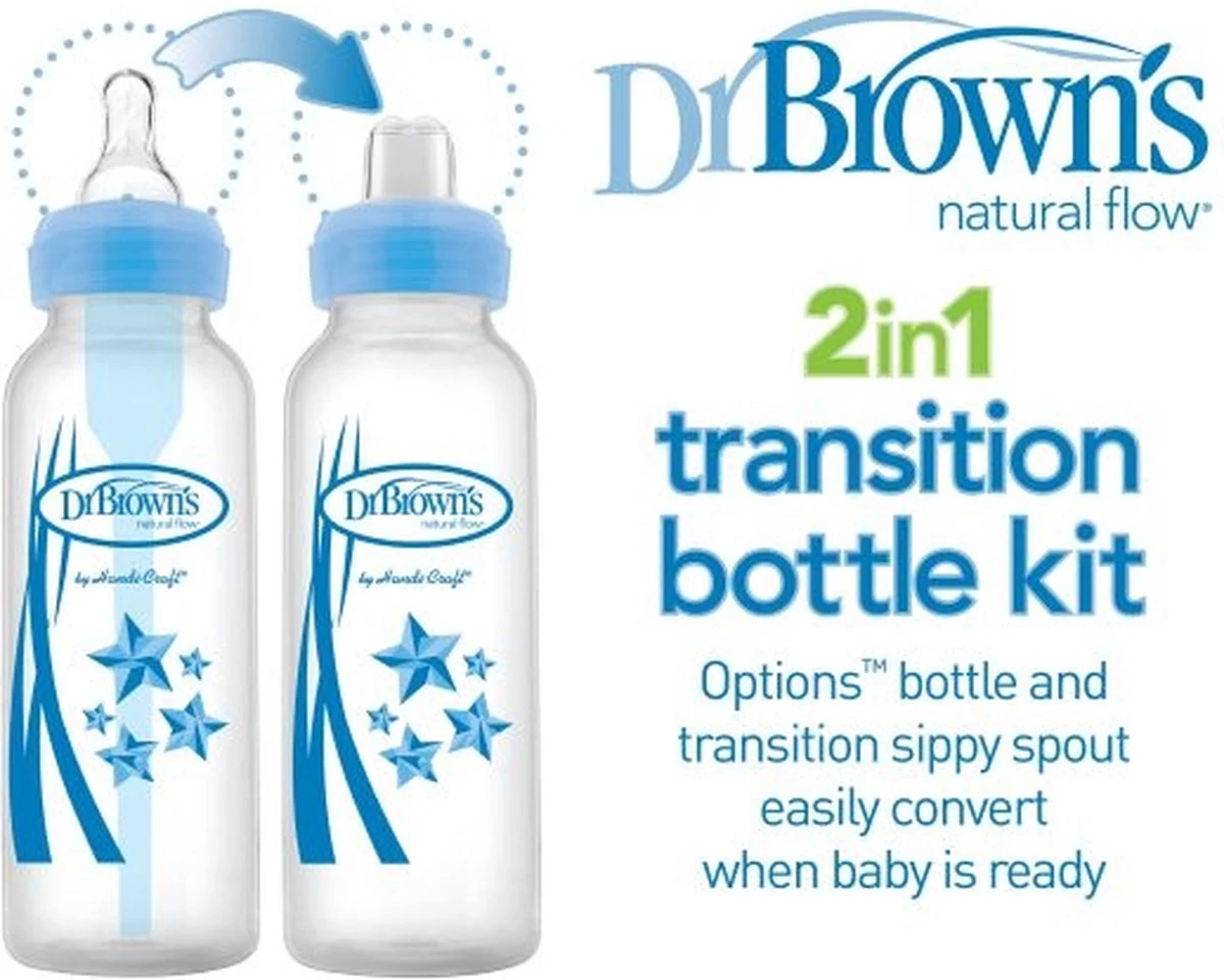 Dr. Brown's Sippy Spout Standaardfles - Transition Bottle - 2 Stuks 6 Dr. Brown's Sippy Spout Standaardfles - Transition Bottle - 2 Stuks - Afbeelding 4
