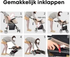 Merkloos Homezie Hondenbuggy | Huisdieren Tot 15 Kg | 4-wieler | Hondenbuggy Inklapbare | Katten Buggy | Buggy | Huisdieren Buggy -Babyproducten 1200x982