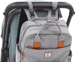 Brisby Slijtvaste Luiertas – Verzorgingstas – Met Buggymontage - Lichtgrijs -Babyproducten 1200x988 2