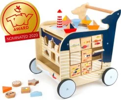 Baby Walvis Loopwagen - Houten Speelgoed Vanaf 1 Jaar -Babyproducten 1200x988