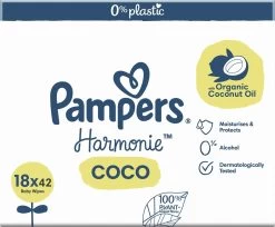Pampers® Pampers Harmonie Coco - Billendoekjes Met Biologische Kokosolie - 756 Doekjes -Babyproducten 1200x989 6