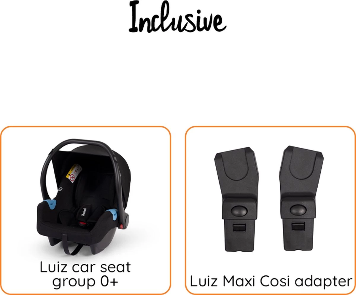 Baninni Autostoel Luiz Zwart + Adapterset 4 Baninni Autostoel Luiz Zwart + Adapterset - Afbeelding 2