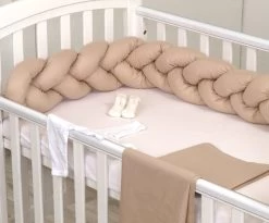 MamaLoes Amy Beige 210 Cm Braided Bedbumper 84479