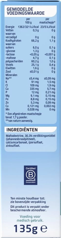 Nutrilon Nutriton – Bij Spugen Toe Te Voegen Aan Borst- En Flesvoeding – 135g -Babyproducten 310x1200 2
