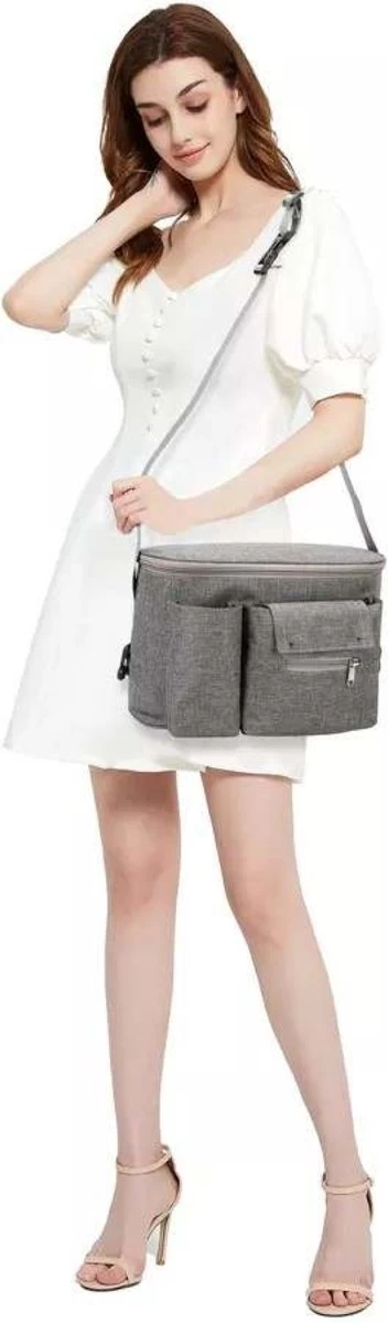 Jinius ® - Kinderwagen Organizer - Buggy Organizer - Luiertas - Kinderwagen Opbergtas - Zwart 4 Jinius ® - Kinderwagen Organizer - Buggy Organizer - Luiertas - Kinderwagen Opbergtas - Zwart - Afbeelding 2