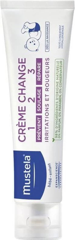 Mustela Bébé Crème Change 1>2>3> - 100 Ml -Babyproducten 375x1200