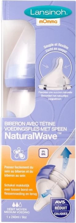 Lansinoh 240 Ml - Plastic Fles - Natural Wave Fles 75880 -Babyproducten 411x1200 1