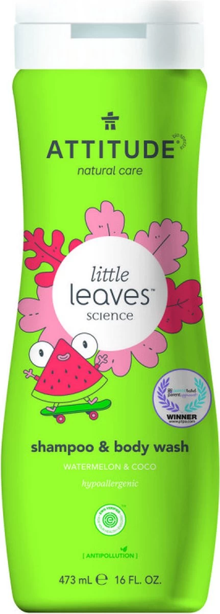 Attitude Little Leaves 2-in-1 Shampoo Watermeloen & Kokos 5 Attitude Little Leaves 2-in-1 Shampoo Watermeloen & Kokos - Afbeelding 3