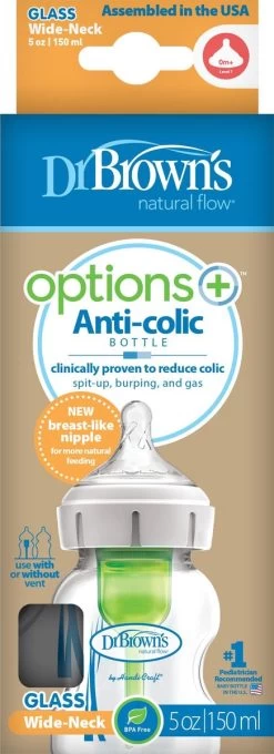 Dr. Brown's Options+ Anti-colic Bottle Brede Hals Fles - Glas - 150 Ml 11 Dr. Brown's Options+ Anti-colic Bottle Brede Hals Fles - Glas - 150 Ml -Babyproducten 436x1200