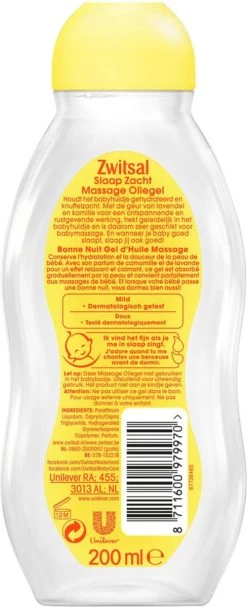 Zwitsal - Slaap Zacht - Massage Olie Lavendel - 3 X 200ml - Voordeelpack -Babyproducten 488x1200 2