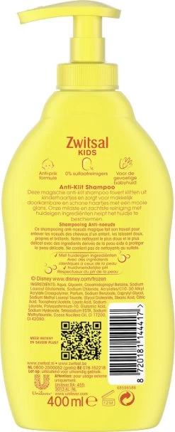 Zwitsal Kids Anti-Klit Shampoo - 6 X 400 Ml - Voordeelverpakking -Babyproducten 488x1200 3