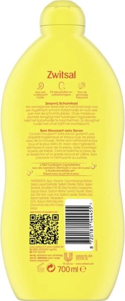 Zwitsal - Zeepvrij Schuimbad - 6 X 700 Ml - Voordeelverpakking -Babyproducten 500x1200 10