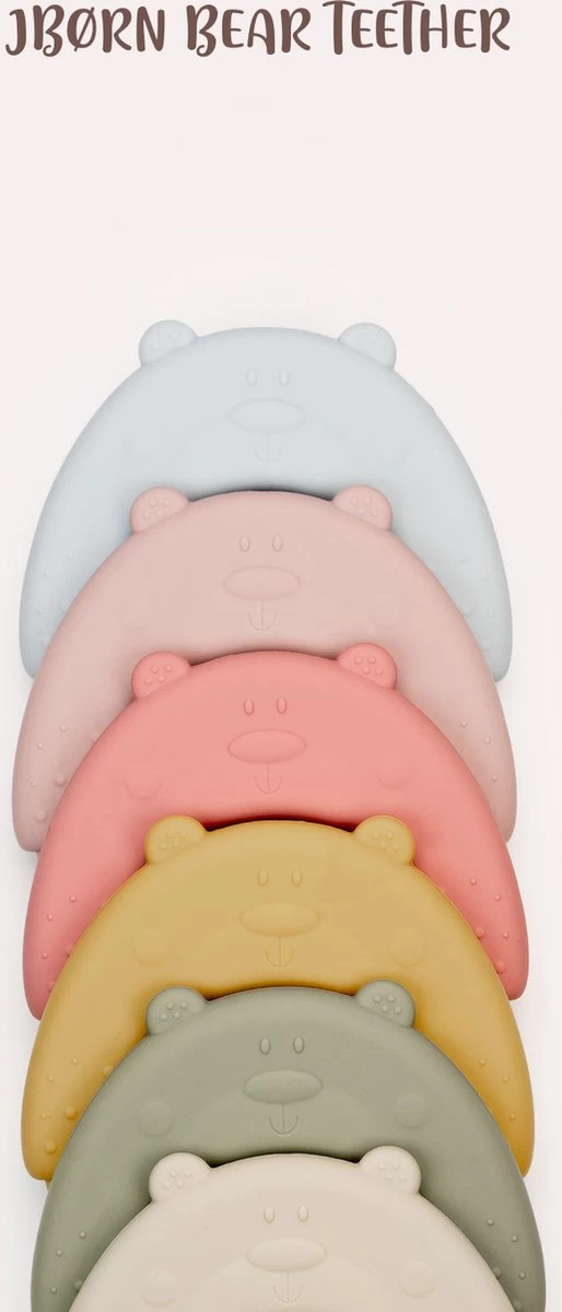 J.Børn Silicone Bijtring Beer - Sage - Bijtspeelgoed - Baby 5 J.Børn Silicone Bijtring Beer - Sage - Bijtspeelgoed - Baby - Afbeelding 3