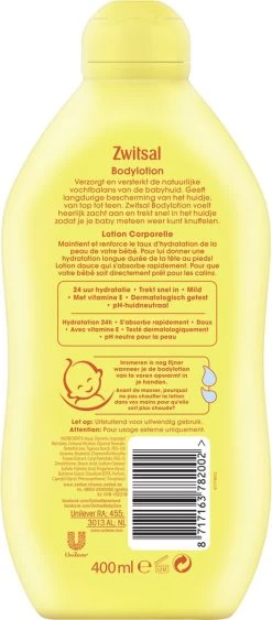 Zwitsal Baby Bodylotion - 2 X 400 Ml - Voordeelverpakking -Babyproducten 526x1200 1