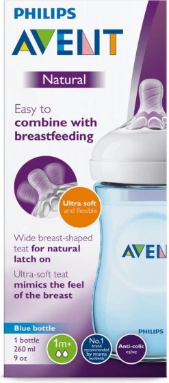 Philips Avent - Natural Zuigfles - 1+ Mnd - 260ml - SCF035/17 -Babyproducten 530x1200 2