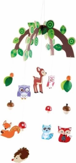 Houten Mobiel - Dieren Uit Het Bos -Babyproducten 563x1200