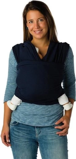 Babylonia Draagdoek - Tricot-Slen - Jeansblauw -Babyproducten 577x1200 3