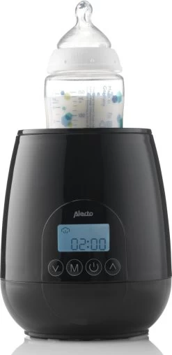 Alecto BW700BK - Snelle Digitale Flessenwarmer 500W Voor Opwarmen, Steriliseren En Ontdooien - Inclusief Stoomkap - Bediening Via Display - Zwart -Babyproducten 583x1200 8