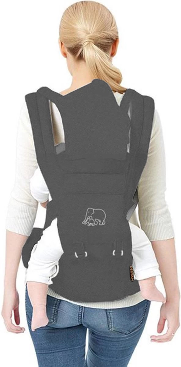 Deryan Pack Luxe Ergonomische Draagzak Babydrager + Opbergvakjes Grijs 10 Deryan Pack Luxe Ergonomische Draagzak Babydrager + Opbergvakjes Grijs - Afbeelding 8