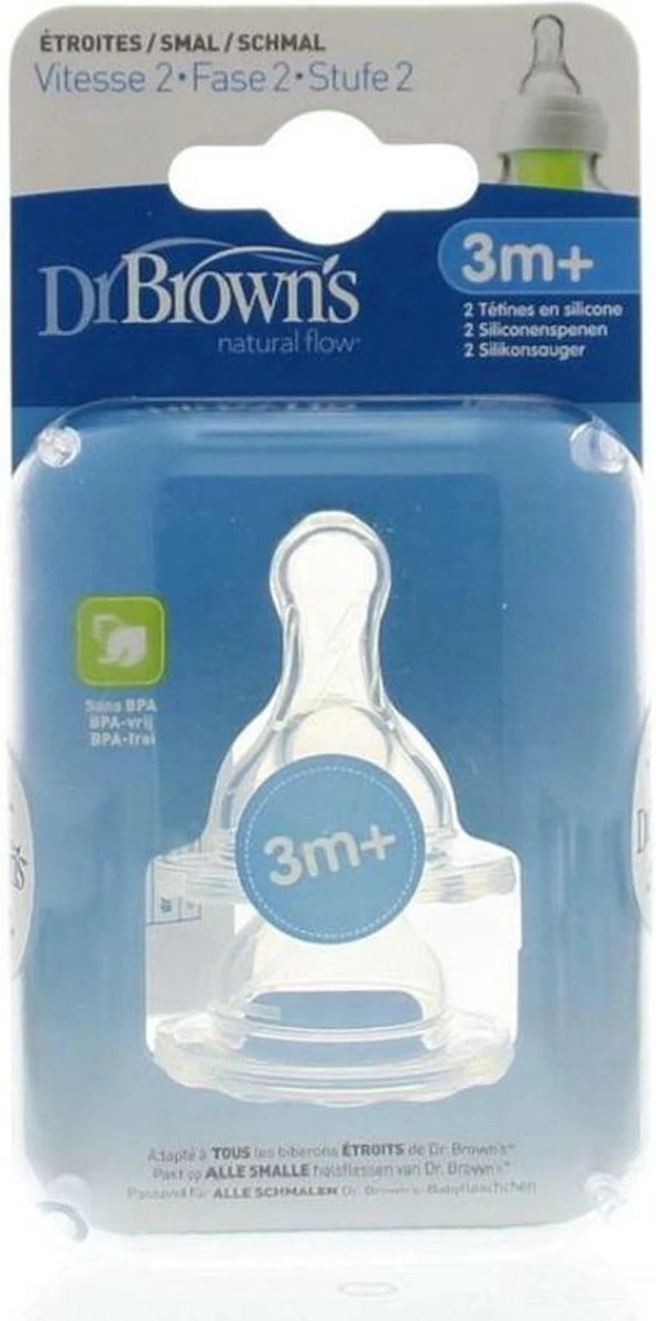 Dr. Brown's Fles Speen Standaard - Fase 2 - 2 Stuks 11 Dr. Brown's Fles Speen Standaard - Fase 2 - 2 Stuks - Afbeelding 9