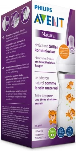 Philips Avent Natural Babyfles - SCF070/20 Babyfles (1m+) Voor Langzame Toevoer - 1x -Babyproducten 607x1200 11