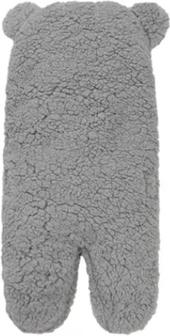 BonBini´s Teddy Bear Wikkeldeken Newborn - Zachte Donkergrijze Teddy Beer Inbakerdoek Newborn Baby - 0-3 Maanden - Donkergrijs 58cm -Babyproducten 608x1200 4