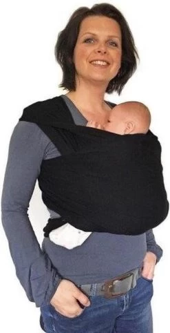 Smallvips Draagdoek Taupe - Rekbare Draagdoek Van Bamboo - Heerlijk Zacht En Koel - Ergonomisch Dragen -Babyproducten 615x1200 4