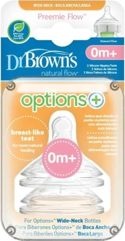 Dr. Brown's Options+ Anti-colic Speen Prematuur - Voor Brede Halsfles - 2 Stuks -Babyproducten 621x1200 7