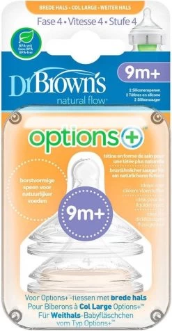 Dr. Brown's - Flesspeen Natural Flow - Fase 4 - 9+ Maanden - Brede Halsfles - 2 Stuks -Babyproducten 623x1200 9