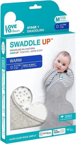 Love To Dream™ Babyslaapzak Swaddle Up™ - Inbakeren - Baby 3-6 Maanden - 6-8.5 Kg - Winter - Wit -Babyproducten 634x1200 8