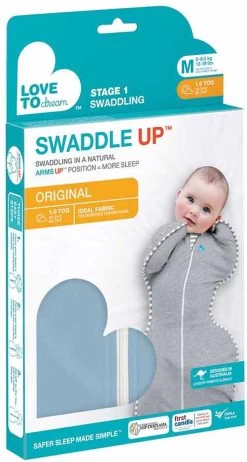 Love To Dream™ Babyslaapzak Swaddle Up™ - Inbakeren - Baby 3-6 Maanden - 6-8.5 Kg - All Season - Oud Blauw -Babyproducten 642x1200 8