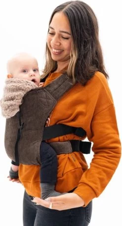 Bykay - Draagdoeken - Cover - Teddy Taupe - Winter Edition -Babyproducten 648x1200 2