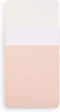 Jollein Baby Laken Ledikant 120x150cm Love You - Pale Pink
