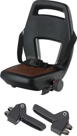 Qibbel 6+ Junior Fietsstoeltje Achter - Zwart Met Bruin Kussentje -Babyproducten 675x1200 3