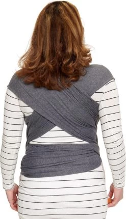 Baby Garden Draagdoek Grijs - Ergonomisch - Original - Inclusief Slabbetje -Babyproducten 690x1200 4