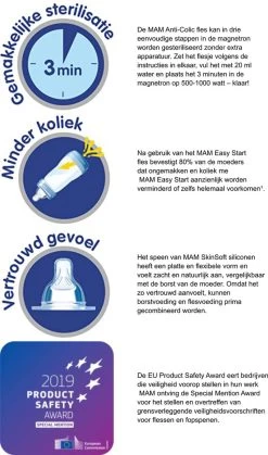 Mam Easy Anti Colic Zuigfles 130ml | Wit Met Fopspeen | Vanaf 0 Maanden | Ideale Drinkfles In Combinatie Met Borstvoeding -Babyproducten 707x1200 5