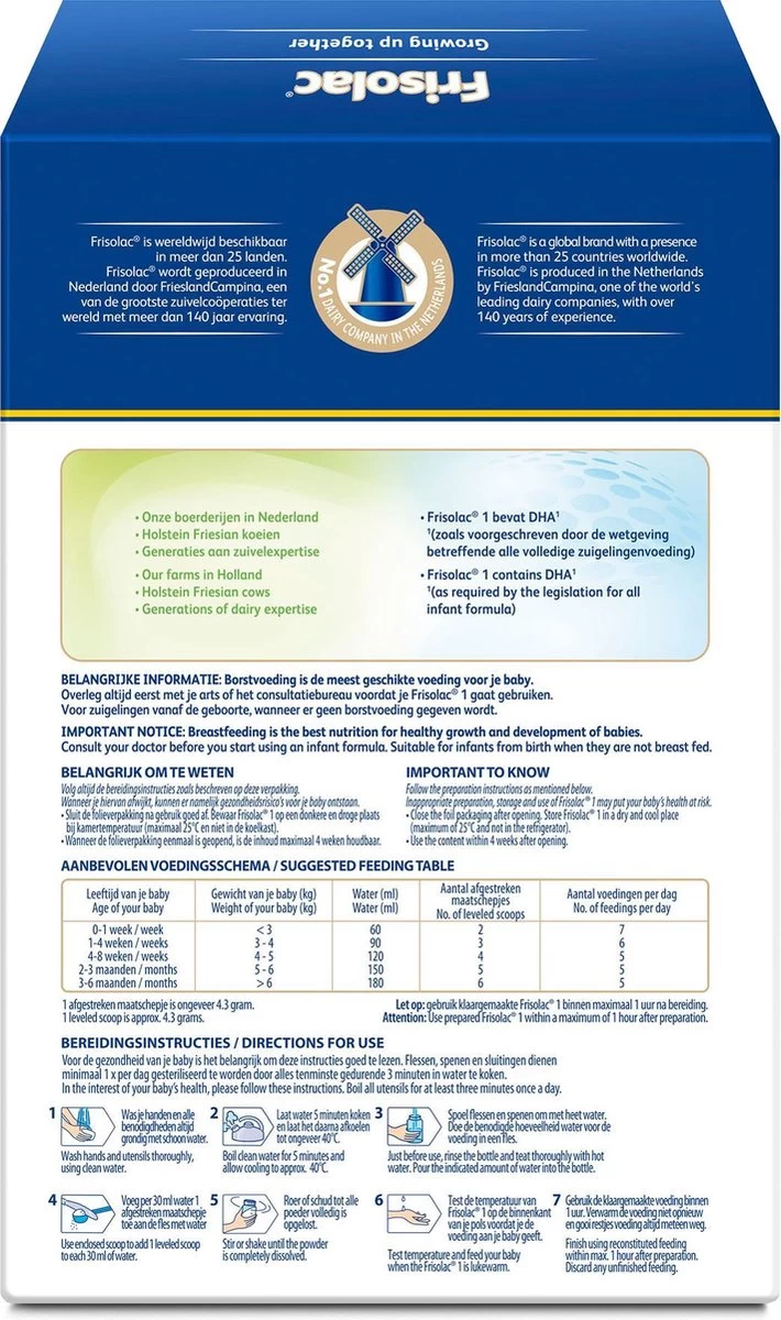 Frisolac 1 - Babyvoeding - 0 Tot 6 Maanden - 700g - Doos 6 Frisolac 1 - Babyvoeding - 0 Tot 6 Maanden - 700g - Doos - Afbeelding 4