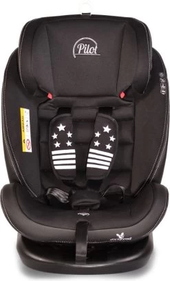 Cangaroo Pilot Black Leather SPS Isofix 360° 0-36 Kg Autostoel Met Zonnekap -Babyproducten 729x1200 2