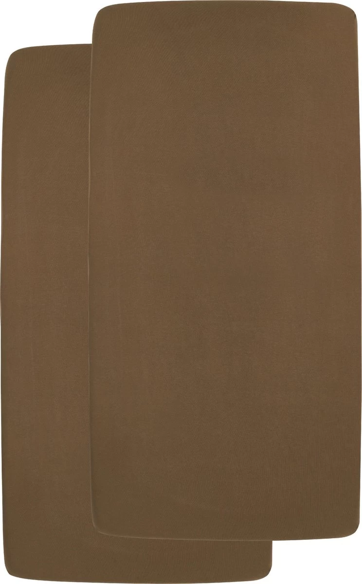 Meyco Jersey Hoeslaken Ledikant 2-pack - Chocolate - 60x120cm 4 Meyco Jersey Hoeslaken Ledikant 2-pack - Chocolate - 60x120cm - Afbeelding 2