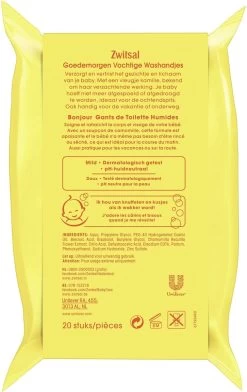 Zwitsal Baby Goedemorgen Vochtige Washandjes - 4 X 20 Stuks - Voordeelverpakking -Babyproducten 756x1200 4