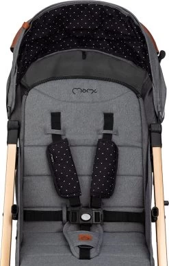 MoMi Wandelwagen - Compacte Lichtgewicht Buggy - Estelle - Gray-Gold (geschikt Van 6mnd - 15kg) -Babyproducten 765x1200 10
