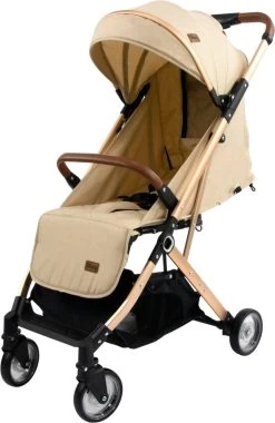 Ding Vivo Wandelwagen - Beige/Rose - Inklapbare Buggy - Inclusief Boodschappenmandje En Zonnekap -Babyproducten 779x1200 1