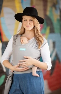 MOBY - Classic Wrap - Stone Grey - Grijs