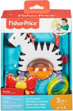 Fisher Price - Activity Zebra - Rammelaar - Speeltje En Bijtring - Grijpspeelgoed -Babyproducten 791x1200